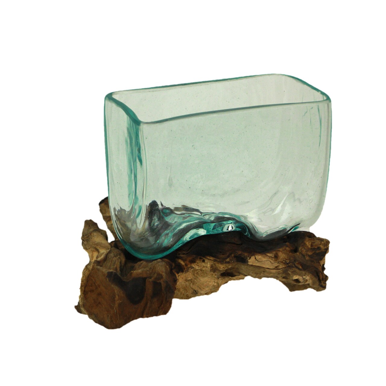 Teak Driftwood Decorative Bowl/Vase - 5.75" High - Home and Patio Decor